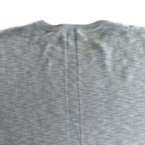 Ellen Tracy Sweater Women’s Medium Blue boxy Pullover Knit t-shirt Short Sleeve - Picture 4 of 7